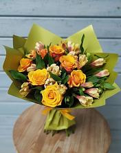 Букет цветов из:  Альстромерии и Розы в Вартемяги