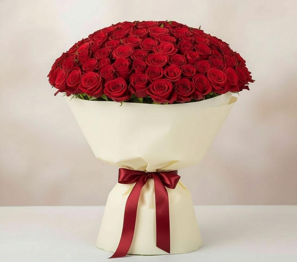 Букет 101 Красная роза Милано в Вартемяги