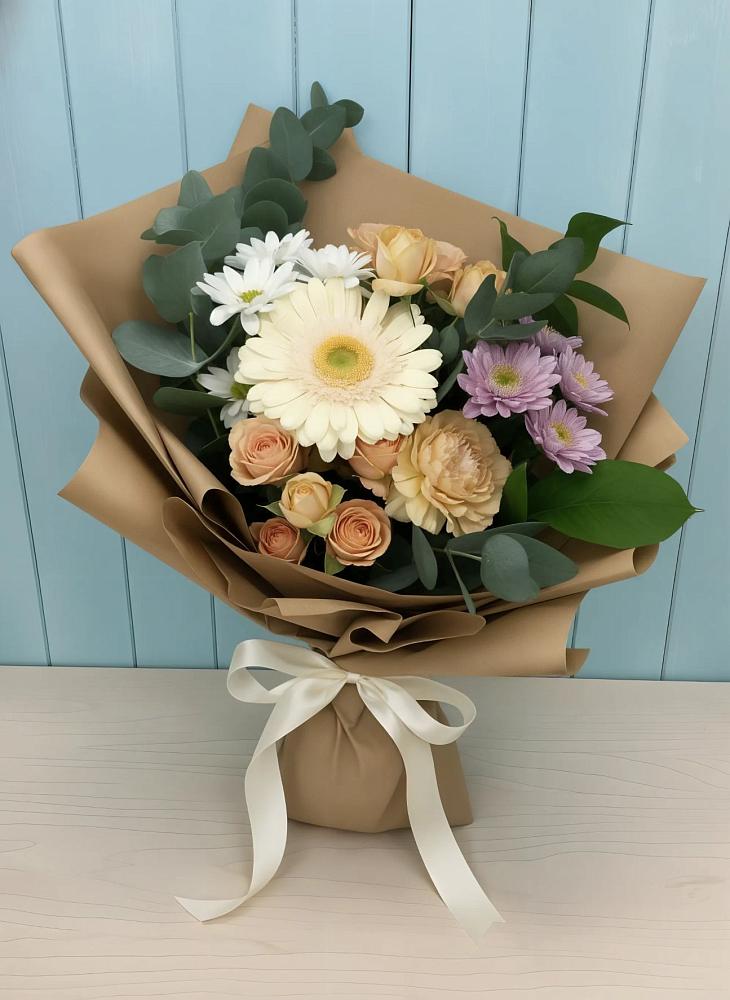 Букет цветов из: Герберы и Хризантемы в Вартемяги
