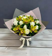 Букет цветов из:  Орхидеи и Розы в Вартемяги