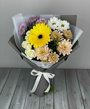 Букет цветов из:  Розы, Герберы и Хризантемы в Вартемяги