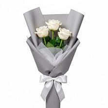 Букет 3 белые розы в Вартемяги