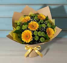 Букет цветов из:  Герберы и Хризантемы в Вартемяги