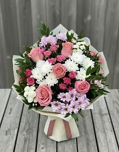 Букет цветов из:  Альстромерии, Гвоздики, Розы и Хризантемы #REPLACE_PRED# Вартемяги