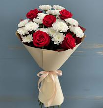 Букет цветов из:  Розы и Хризантемы в Вартемяги