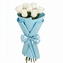 Букет 7 белых роз Проуд в Вартемяги