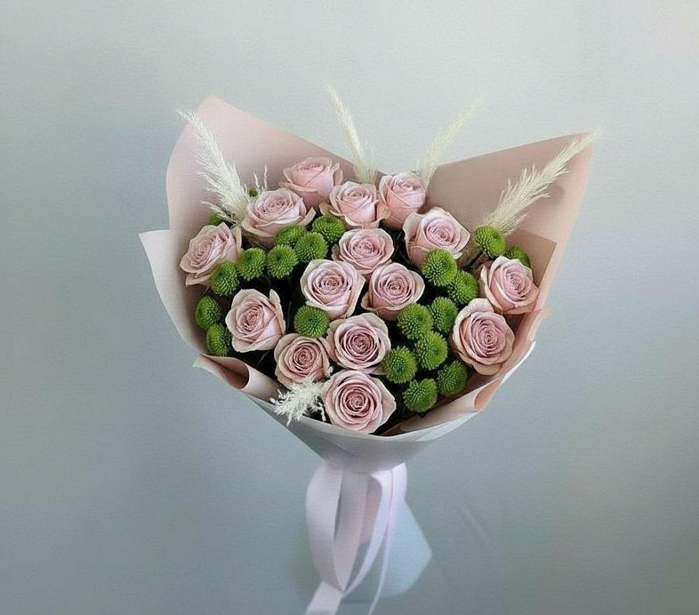 Букет цветов из: Розы и Хризантемы в Вартемяги