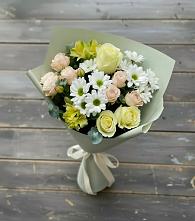 Букет цветов из:  Альстромерии, Розы и Хризантемы в Вартемяги
