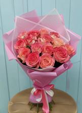 Букет 15 Розовых роз Равель в Вартемяги